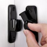 Loquet rabattable 90 / 180� noir ? verrou porte coulissante pour grange label