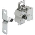 Loqueteau à double rouleau acier aspect chromé argenté loquet porte meuble fermeture armoire placard ... Loqueteau à double rouleau acier aspect chromé argenté loquet porte meuble fermeture armoire placard ...
