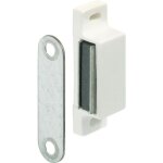 Loqueteau magntique blanc avec aimant 4 - 5 kg meuble loquet porte serrure tiroir armoire verrou