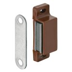 Loqueteau magnétique marron avec aimant 4 - 5 kg meuble loquet porte serrure tiroir armoire verrou Loqueteau magnétique marron avec aimant 4 - 5 kg meuble loquet porte serrure tiroir armoire verrou