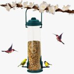 Lot de 1 mangeoire oiseaux ext�rieur mangeoire oiseaux sauvages 2 ports r�sistante aux intemp�ries jardin ...
