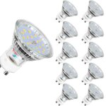 Lot de 10 ampoules led gu10 5w 60w quivalent ampoules  halogne 560lm blanc froid 6000k non - dimmables ...