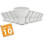 Lot de 10 ampoules led gu10 5w eq 40w - temp�rature de couleur : blanc froid 6000k