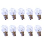 Lot de 10 ampoules sphriques  incandescence clair b22 b22d de 25 w clair