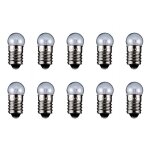Lot de 10 ampoules torch lamp globular culot e10 2. 35 w 6 v (dc) 400 ma