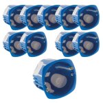 Lot de 10 botes encastrement no air multimat 67x 50mm - bleu - blm