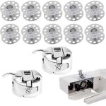 Lot de 10 canettes de machine � coudre en m�tal + 2 bo�tes compatible brother singer janome toyota