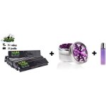 Lot de 10 carnets de 32 feuilles longues papier  rouler jass slim black edition + un grinder moulin ...