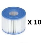 Lot de 10 cartouches de filtration pour pure spa intex - intex 29011