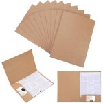 Lot de 10 chemise cartonn�e avec rabat a4 sous - chemises en papier kraft dossier de fichiers � insertion ...