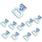 Lot de 10 crochets plats avec s�curit� 25 mm - embouts pour rail darrimage