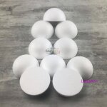 Lot de 10 demi - sph�res de 8 cm de diam�tre d�mes pleins en polystyr�ne de 4cm de haut - unique