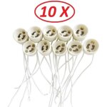 Lot de 10 douilles culot gu10 pour ampoule halogne ou led
