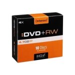 Lot de 10 dvd + rw intenso 4211632 4. 7 go (240 min) 4x en botier cd troit