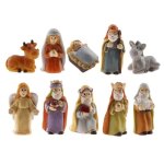 Lot 10 figurines / feves santons creche decor gateau / galette des rois