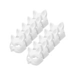 Lot de 10 masques de chat en papier kraft masques danimaux � peindre pour d�guisement masques blancs ...