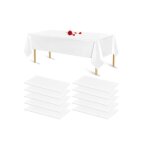 Nappes jetables - blanc - lot de 10 - 54 x 108 pouces - impermable - anti - taches