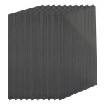 Lot de 10 panneaux � double paroi relaxdays 6 mm pour serre dimensions : 121 x 605 cm polycarbonate anthracite ...
