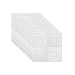 Lot de 10 panneaux muraux 3d 35 x 35 cm autocollants muraux en mousse souple - fy