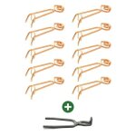 Lot de 10 pi�ges � taupes putange traditionnels en acier cuivr� + pince