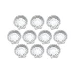 Plats � saint - jacques - fackelmann - lot de 10 - aluminium - forme de coquillage - gris