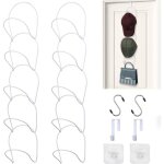 (lot de 10 porte chapeau mural auto - adh�sif - rangement casquette de baseball sacs � main serviettes ...