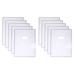 Lot de 10 protge - cahiers cristal luxe 22 / 100me 24x32 transparent incolore
