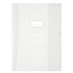 Lot de 10 protge - cahiers sans rabat pvc 21 / 100eme 24 x 32 cm incolore