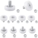 Lot de 10 roulettes de tiroir en plastique pom avec �crous et glissi�res pour meubles � faire soi - m�me ...
