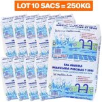 Lot de 10 sacs 25kg sel fin sp�cial piscine dissolution rapide norme 16401 conforme norme europ�enne