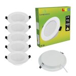 Spot encastrable led downlight panel extra - plat 3w blanc froid 6000k - lampesecoenergie - lot de 10 ...