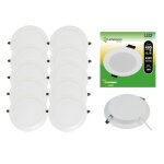 Spot encastrable led downlight panel extra - plat 7w blanc neutre 4200 - 4500k - lampesecoenergie - lot ...