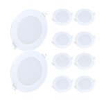 Lot de 10 spot encastrable led panel extra - plat 6w eq 50w blanc naturel 4000k