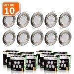 Spot led encastrable complet rond fixe alu brossé - lampesecoenergie - 5w - gu10 - intérieur Spot led encastrable complet rond fixe alu brossé - lampesecoenergie - 5w - gu10 - intérieur