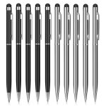 Lot de 10 stylets et stylets capacitifs 2 en 1 pour ipad iphone kindle samsung htc tablettes et autres ...