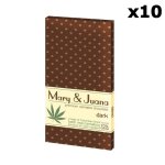 Lot de 10 tablettes de chocolat noir mary & juana euphoria