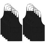 Lot de 10 tablier de chef tablier de bavoir avec 2 poches cuisine tabliers de cuisine pour la cuisine ...