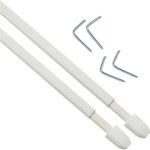 Lot de 10 tringles  rideaux - plates et extensibles - 40  60 cm