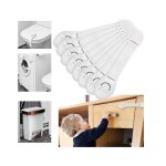 Lot de 10 verrouillageloquets bloque - placards pour enfants / b�b�s�curit� autocollante pour tiroirs ...