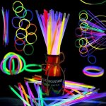 Lot de 100 b�tons lumineux pliants avec connecteurs b�tons lumineux n�on - pour mariage f�te anniversaire ...