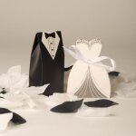 Botes  drages - mixte - lot de 100 - 50 maries et 50 maris - ruban inclus - romantique