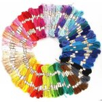 Lot de 100 chevettes de fil 8m multicolores pour broderie point de croix tricotage bracelet brsilien ...