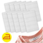 Lot de 100 etiquettes vetement vierge thermocollantes inscriptibles blanc
