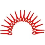 Lames en plastique - florabest - lot de 100 - gros trou 10mm - petit trou 5mm - 83mm de longueur