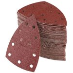 Lot de 100 papier abrasif pour ponceuse 105 mm x 152 mm grain p40 / 60 / 80 / 120 / 180 / 240 / 400 triangles ...