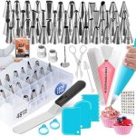 Lot de 100 poches � douille et douilles pour gla�age de 305 cm avec embouts num�rot�s 48 kit de d�coration ...