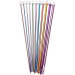 Lot de 11 aiguilles  crochet tunisien / afghan en aluminium multicolores 2  8 mm