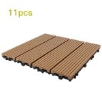 Lot de 11!!!dalle de terrasse en composite bois - plastique pour jardinbalcon. planche d�pissage30x30 ...
