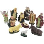 Figurines de crche - britesta - lot de 11 - porcelaine peinte  la main - hauteur 3 - 9 cm - ambiance ...