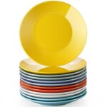 Lot 12 assiettes  dessert en porcelaine lovecasa srie sweet multicolor blanc 21 cm